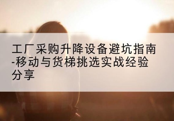 罗甸移动式升降机怎么选-工厂采购升降设备避坑指南-移动与货梯挑选实战经验分享
